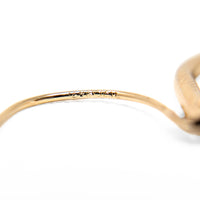14K Gold Hollow Horseshoe Hoop Earrings