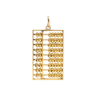 8K Gold Vintage Chinese Abacus Charm/Pendant