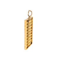 8K Gold Vintage Chinese Abacus Charm/Pendant
