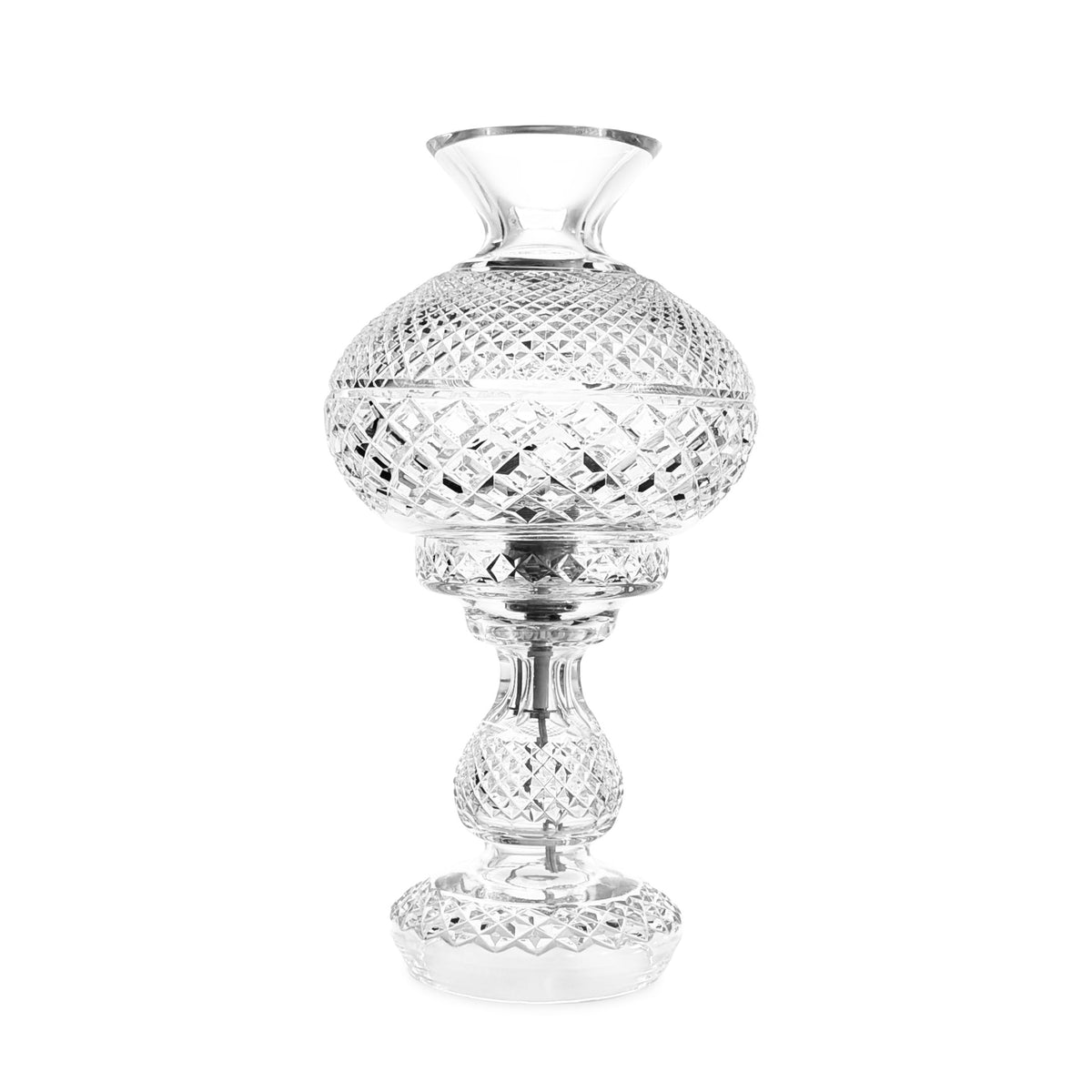 Waterford Crystal "Inishmaan" 2pc Hurricane Table Lamp