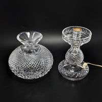 Waterford Crystal "Inishmaan" 2pc Hurricane Table Lamp