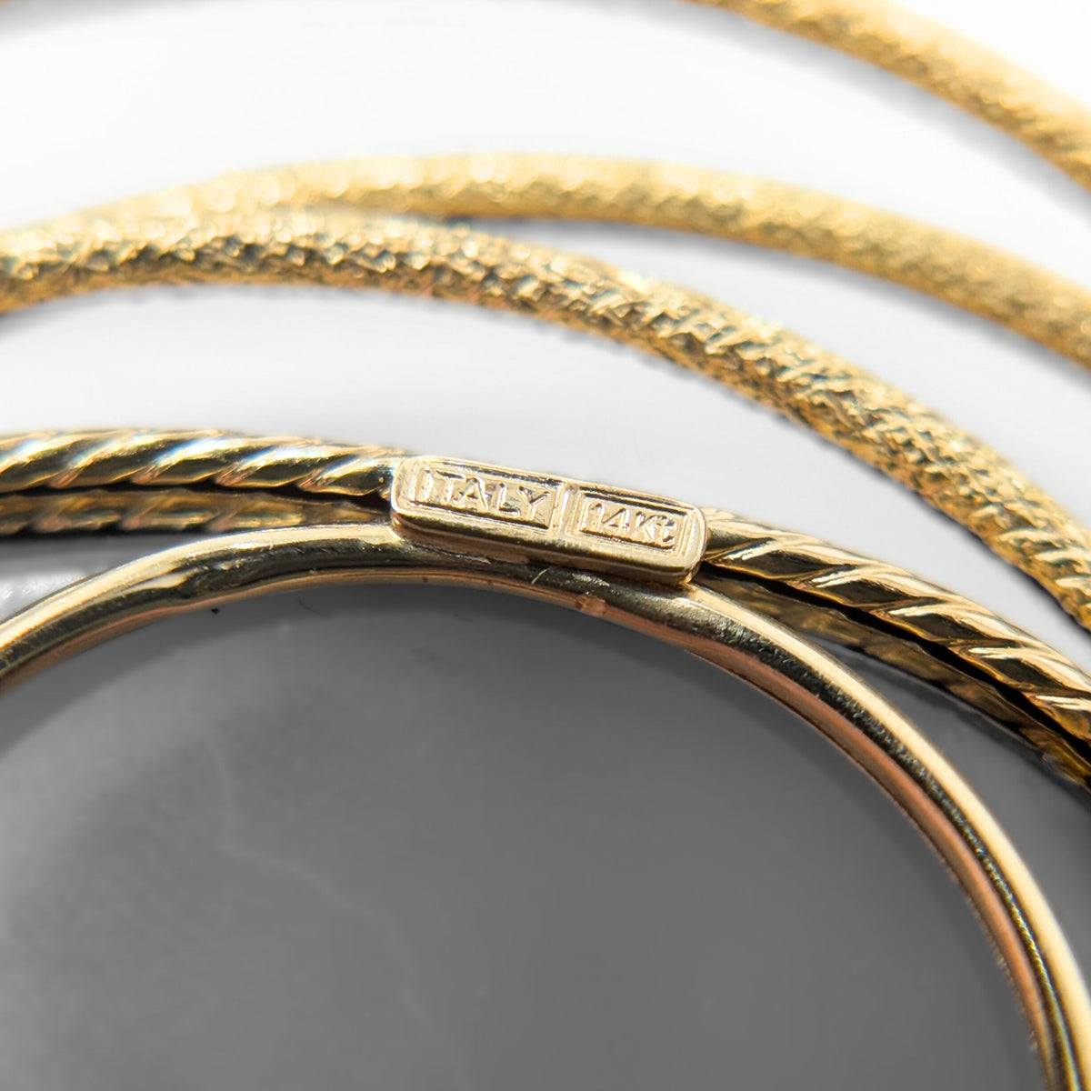 Italian 14K Gold Druzy Quartz Orbital Necklace