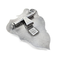 Elaine Rader 22K/.925 Abstract Druzy Pendant/Brooch & Earring Set