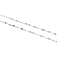 14K White Gold Heart-Shaped Blue Sapphire & Diamond Necklace