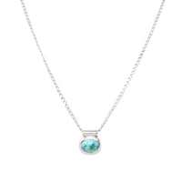 Italian Sterling & Blue/Green Turquoise 18” Necklace