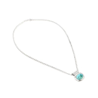 Italian Sterling & Blue/Green Turquoise 18” Necklace