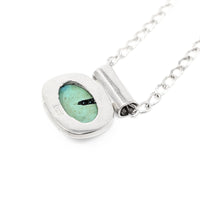 Italian Sterling & Blue/Green Turquoise 18” Necklace