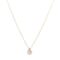 10K Gold .50tcw Diamond Flower Cluster Necklace