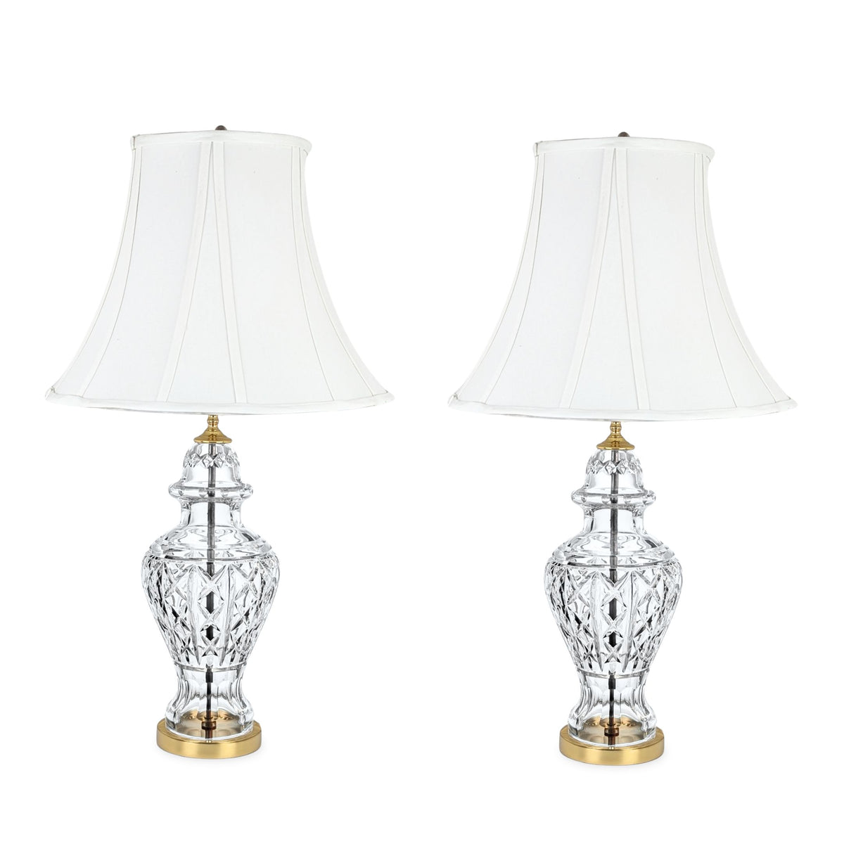 Waterford Crystal "Glengarriff" Pair of 28" Table Lamps