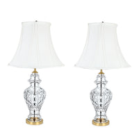 Waterford Crystal "Glengarriff" Pair of 28" Table Lamps