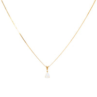 Italian 14K Gold 16” Opal & Diamond Necklace
