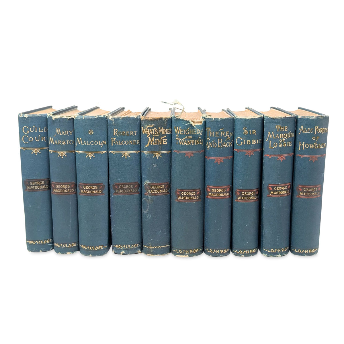 Set of Ten Novels by George MacDonald, Late 19th Century