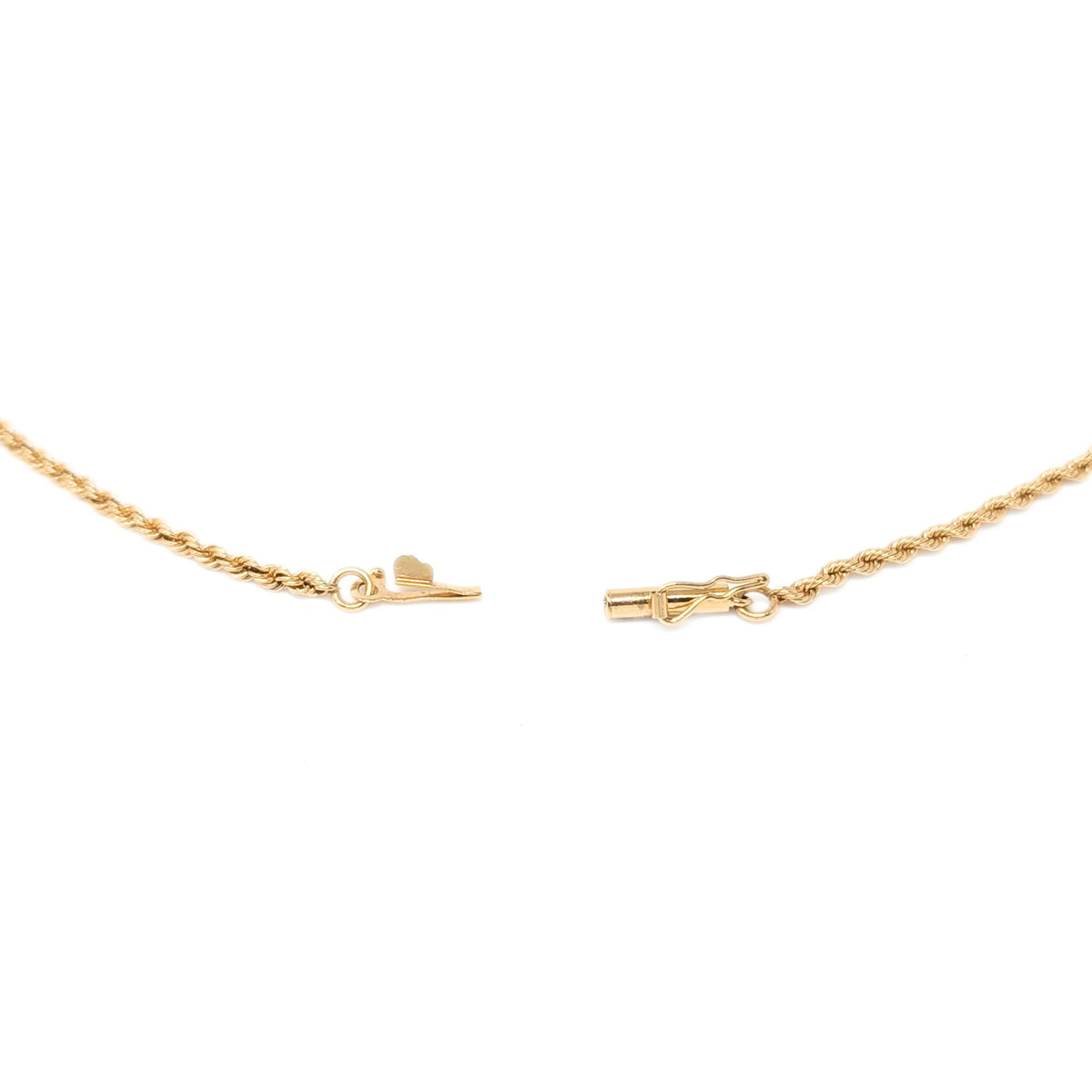 14K  Gold 1.9mm 20” Rope Chain Necklace