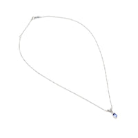 Platinum, Tanzanite, & Diamond 16” Pendant Necklace