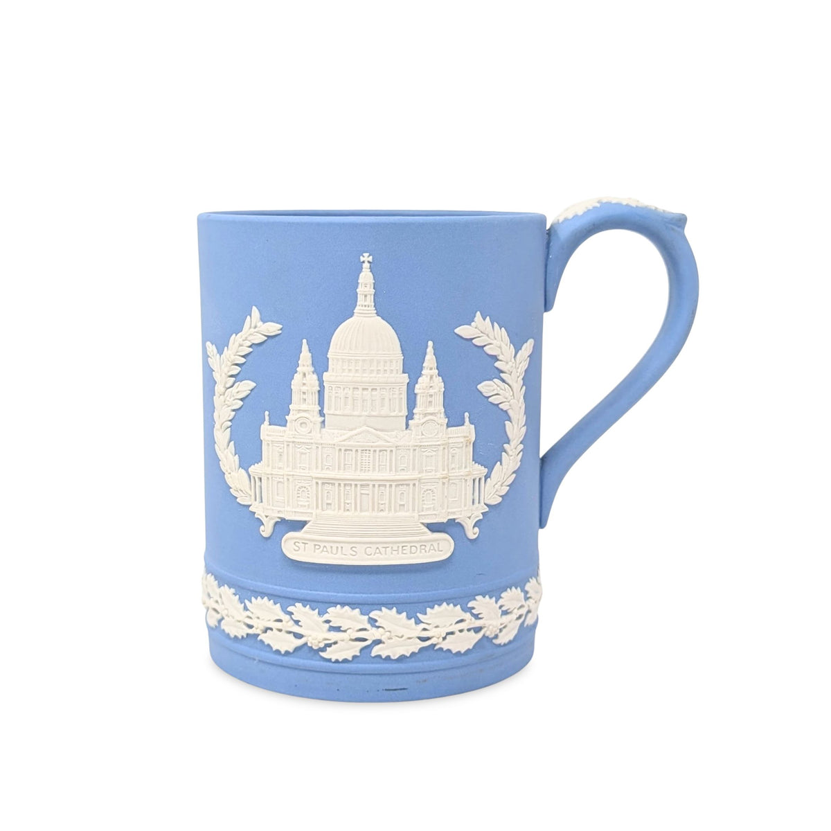 Wedgwood Blue Jasperware Christmas 1971, 1972, & 1974 Mugs (Set of 3)