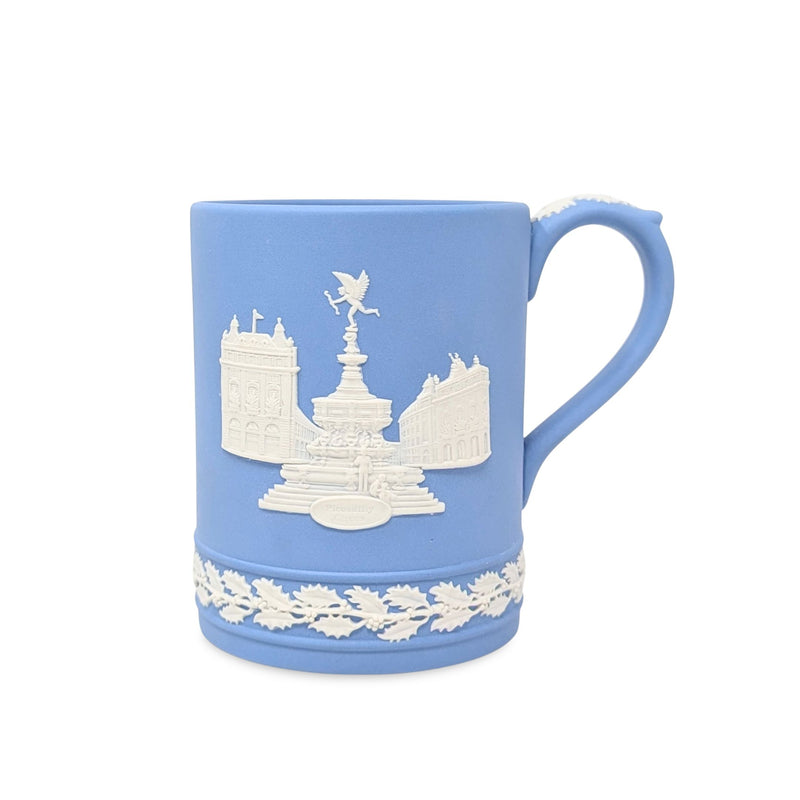 Wedgwood Blue Jasperware Christmas 1971, 1972, & 1974 Mugs (Set of 3)