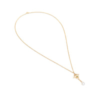 9K/14K Victorian Seed Pearl Pendant Necklace (15.5")