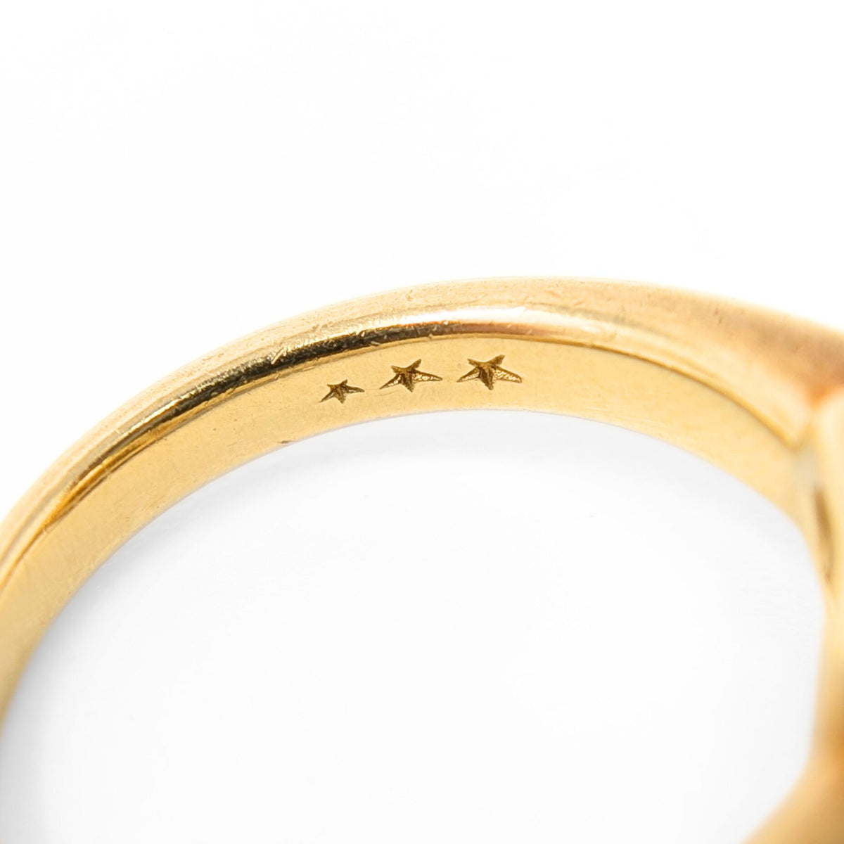 18K Gold Emerald Cut Yellow Spinel & Diamond Ring - Size 7.5