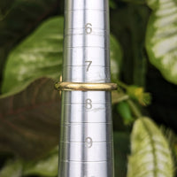 18K Gold Emerald Cut Yellow Spinel & Diamond Ring - Size 7.5