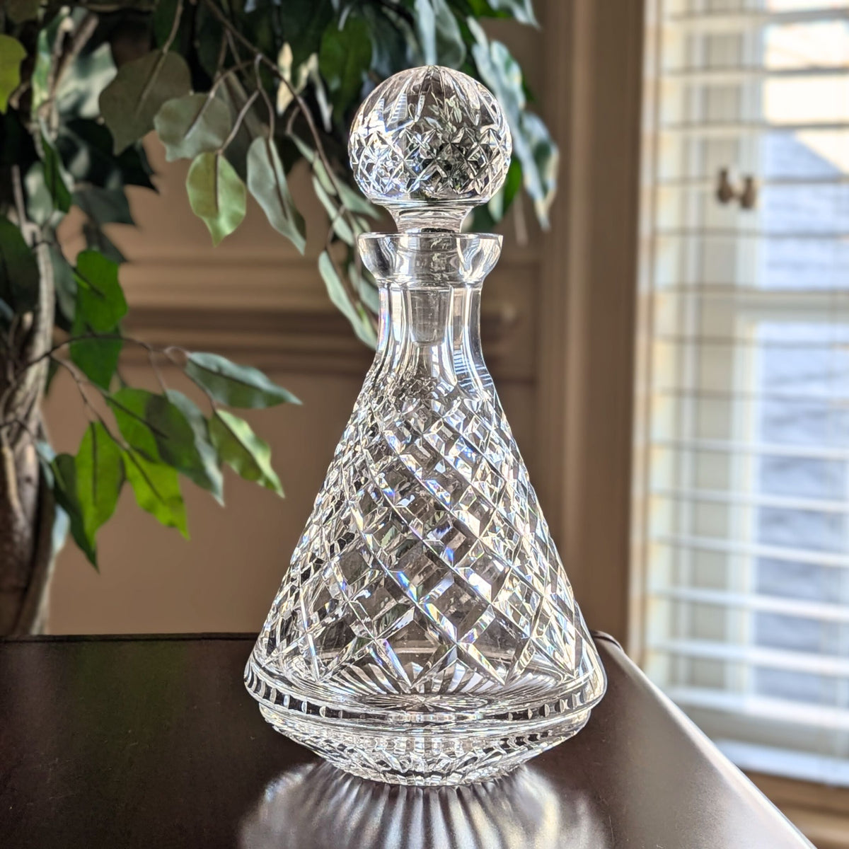 Waterford "Alana" Crystal Roly Poly Decanter W/ Stopper