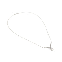 Antique 13K White Gold 1.25ct Diamond Necklace