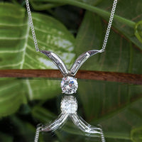 Antique 13K White Gold 1.25ct Diamond Necklace