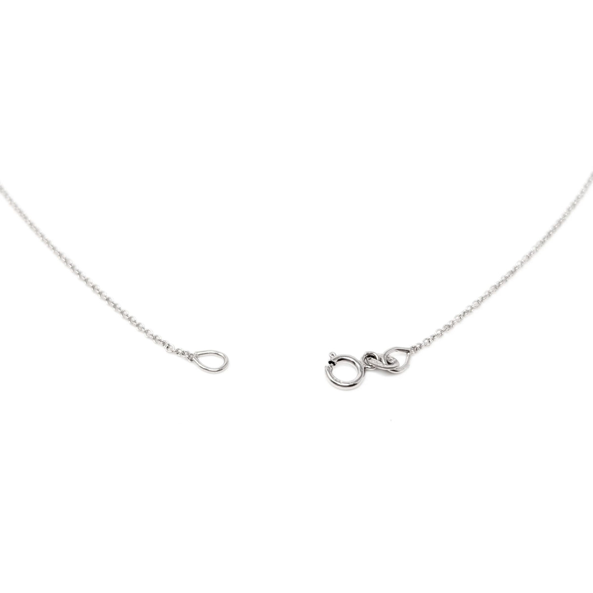 14K White Gold .20ct Diamond Solitaire 16" Necklace