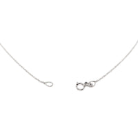 14K White Gold .20ct Diamond Solitaire 16" Necklace