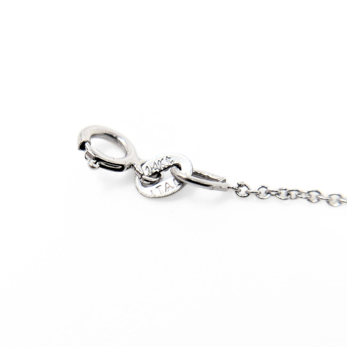 14K White Gold .20ct Diamond Solitaire 16" Necklace