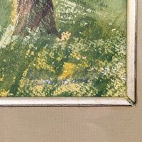 Summer Stream Landscape Watercolor on Paper by Joseph Baris, ca. 1970