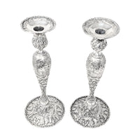 The Loring Andrews Co. "Landscape" Sterling Silver Candlesticks (Pair)