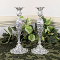 The Loring Andrews Co. "Landscape" Sterling Silver Candlesticks (Pair)