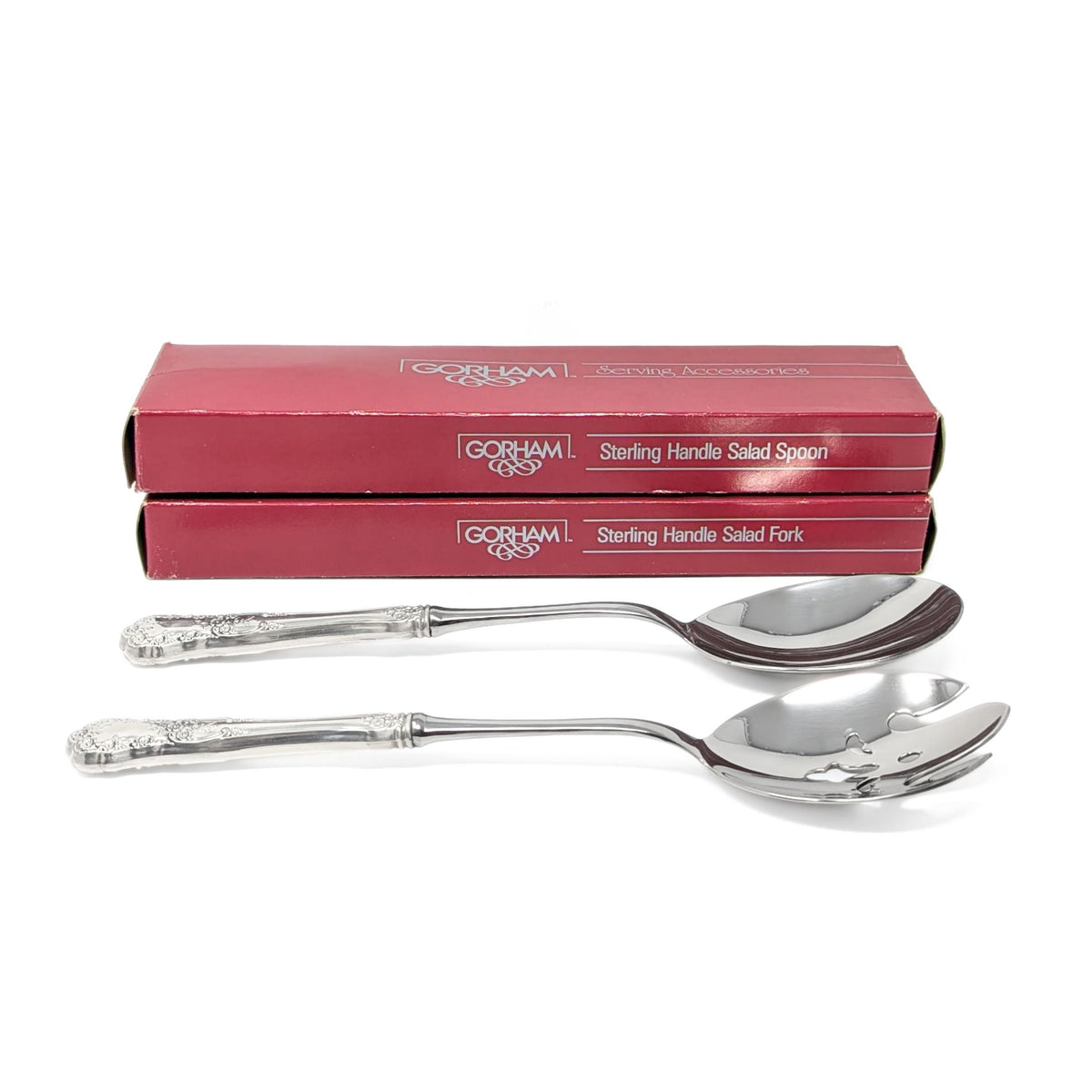 Gorham "Buttercup" Sterling Handle 2pc Salad Set w/ Boxes