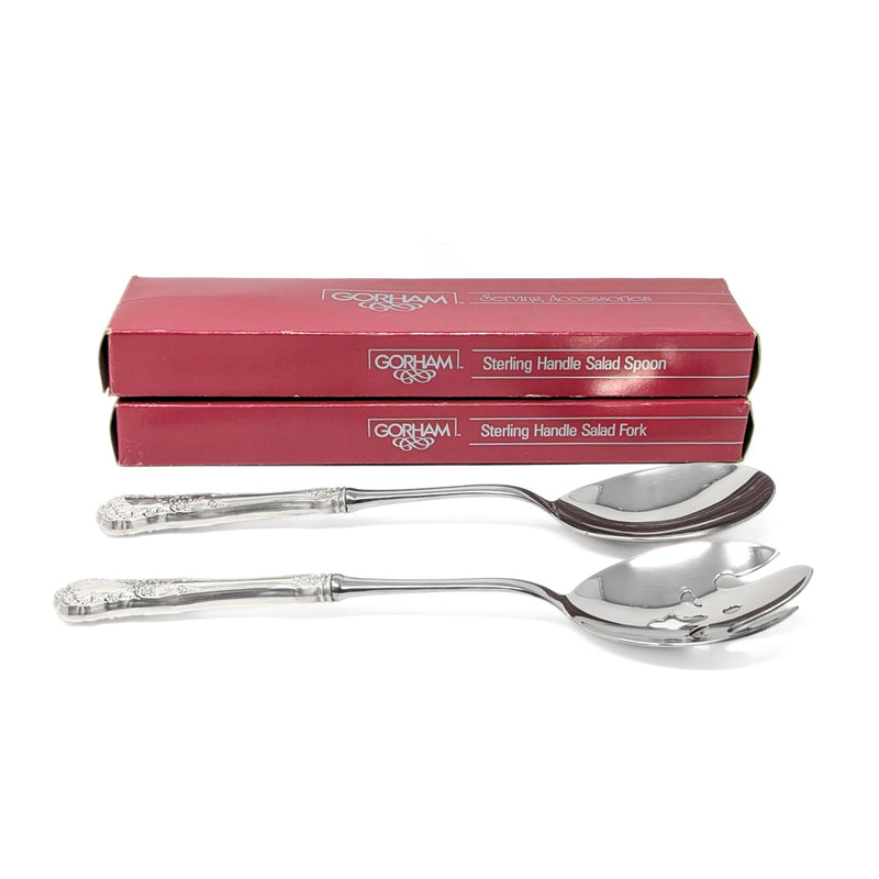 Gorham "Buttercup" Sterling Handle 2pc Salad Set w/ Boxes