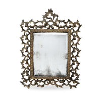 19th C. Louis XV Rococo Cast Iron Vanity Mirror