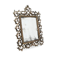 19th C. Louis XV Rococo Cast Iron Vanity Mirror