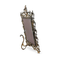 19th C. Louis XV Rococo Cast Iron Vanity Mirror