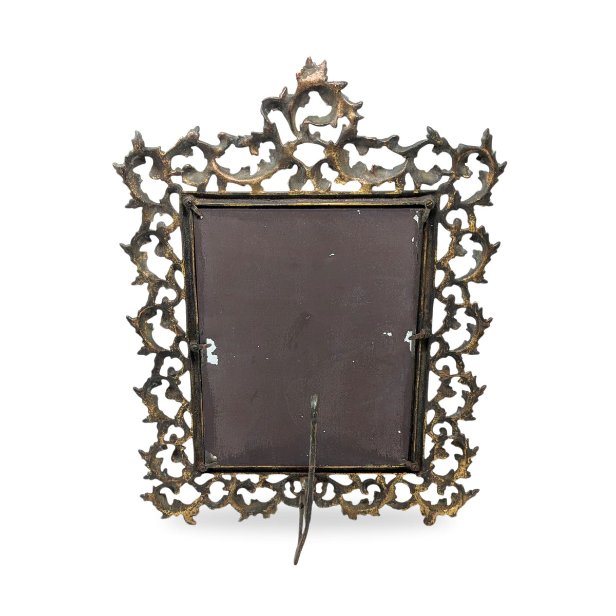 19th C. Louis XV Rococo Cast Iron Vanity Mirror