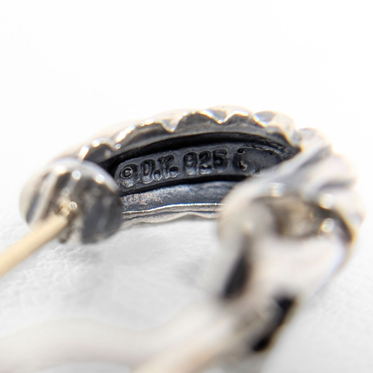 David Yurman 18K/.925 Albion Chalcedony Diamond Acorn Drop Earrings