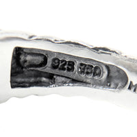 David Yurman 18K/.925 Albion Chalcedony Diamond Ring - Size 7