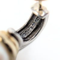 David Yurman 14K/.925 Hampton Pearl Cable Drop Earrings