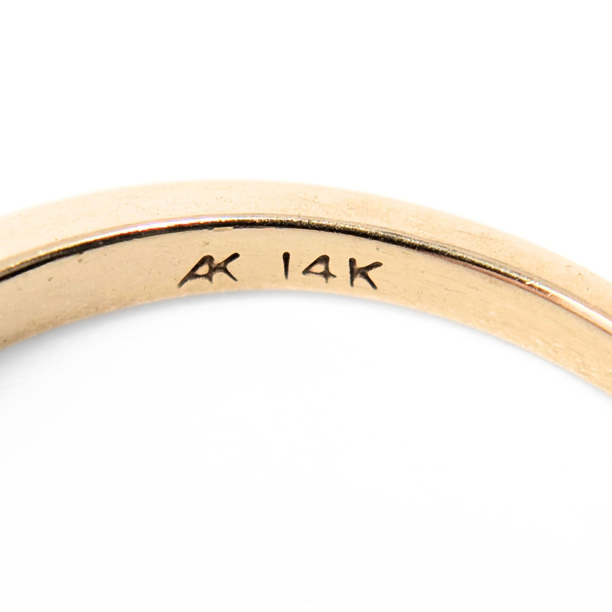 Vintage 14K Gold 5-Diamond Anniversary Ring - Size 7.5