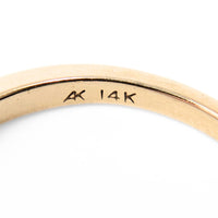 Vintage 14K Gold 5-Diamond Anniversary Ring - Size 7.5