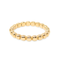 Tiffany & Co 18K Gold Ziegfeld Beaded Stacking Ring - Size 6