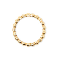 Tiffany & Co 18K Gold Ziegfeld Beaded Stacking Ring - Size 6