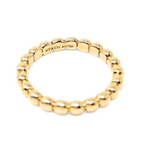 Tiffany & Co 18K Gold Ziegfeld Beaded Stacking Ring - Size 6
