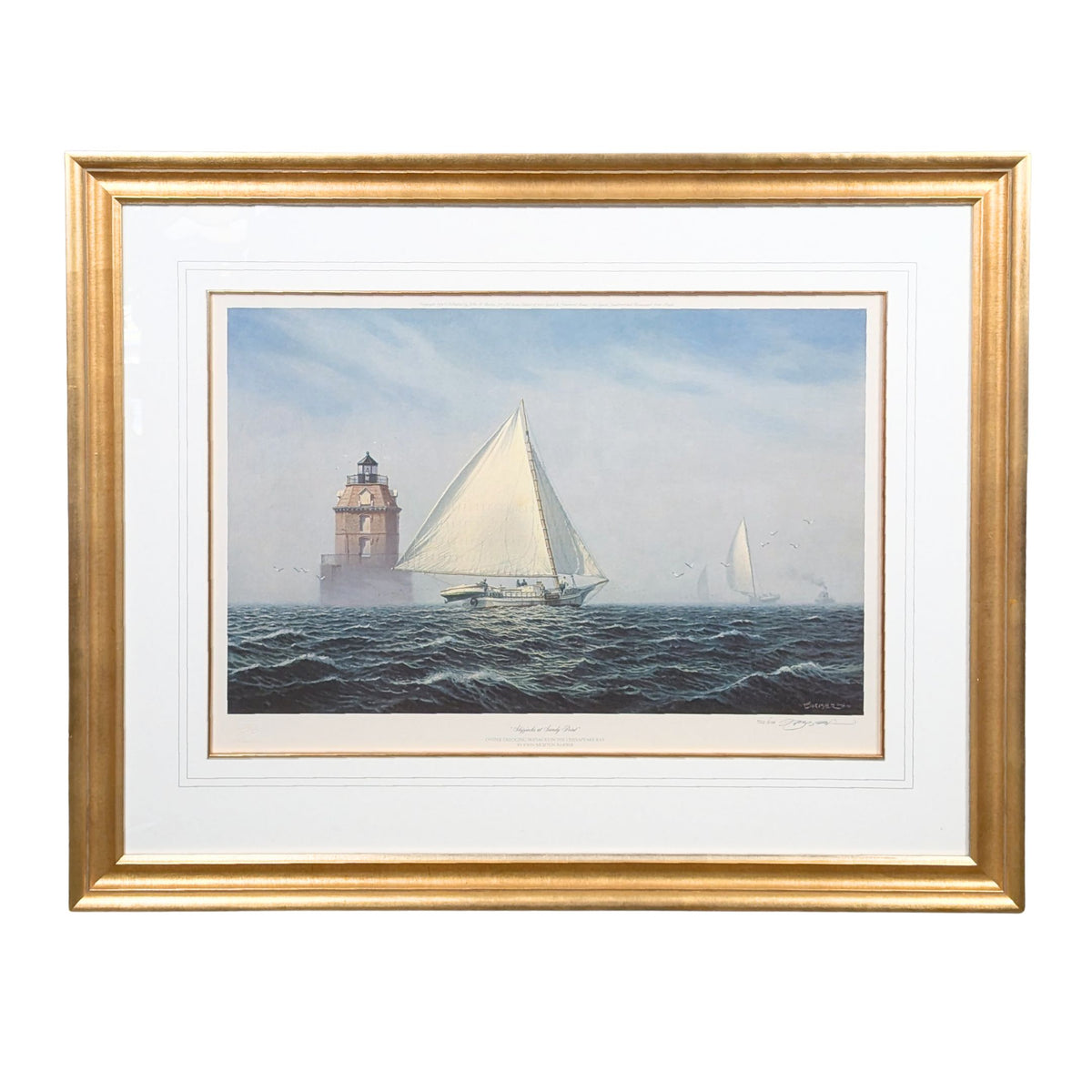 John Barber "Skipjacks of Sandy Point" Limited Edition Print with COA, 1990