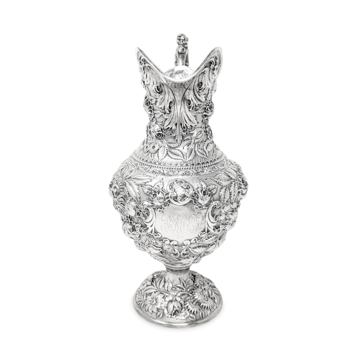 The Schofield Company "Baltimore Rose" Sterling Silver Repoussé Ewer