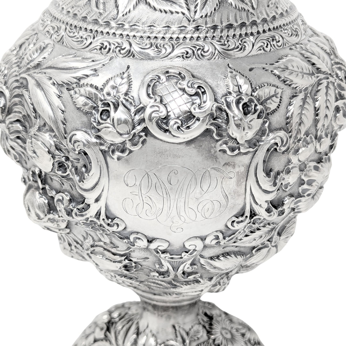 The Schofield Company "Baltimore Rose" Sterling Silver Repoussé Ewer