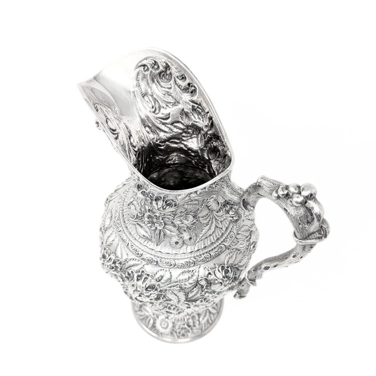 The Schofield Company "Baltimore Rose" Sterling Silver Repoussé Ewer